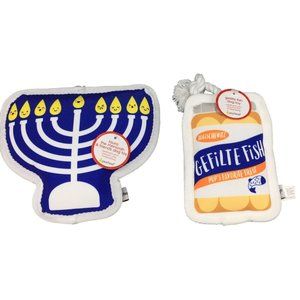 Laura the Menorah & Friends Canvas Toy Gefilte Fish Dog Toy Squeaker